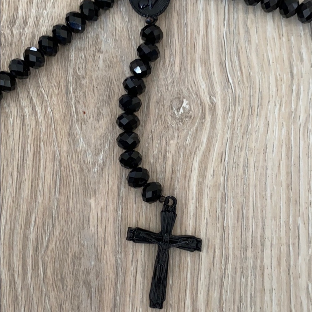 Men’s cross necklace jewelry rosary holy - Picture 2 of 5